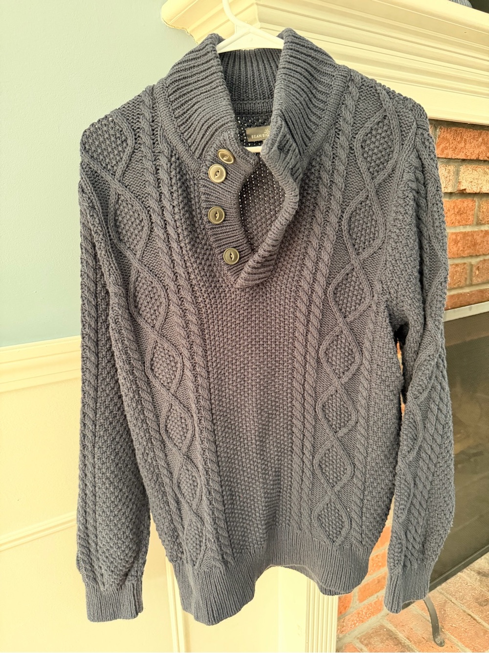 Bean Signature Navy Blue Knit Sweater